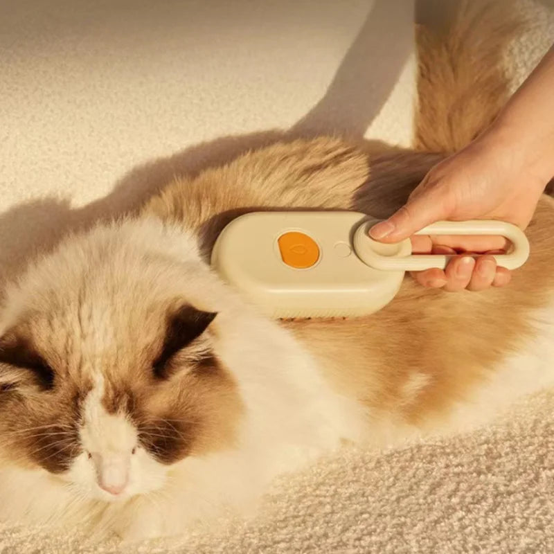 Escova elétrica a vapor para pentear e remover pelos de animais de estimação