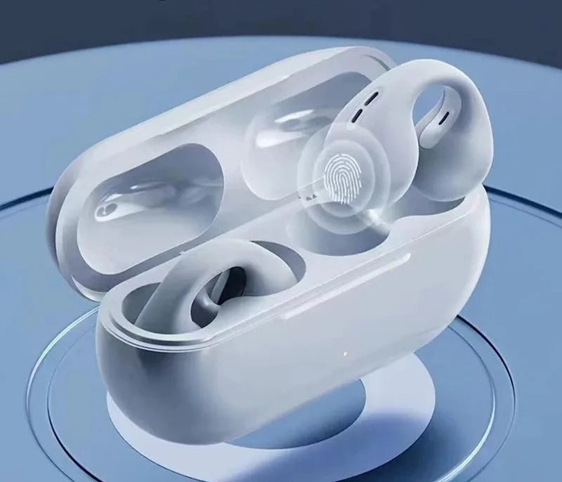 Fone de ouvido bluetooth sem fio com gancho de orelha