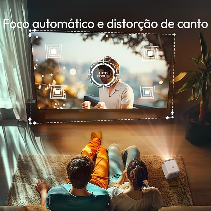 Projetor 4K 1080P Android WI-FI Smart Mini Home Theater