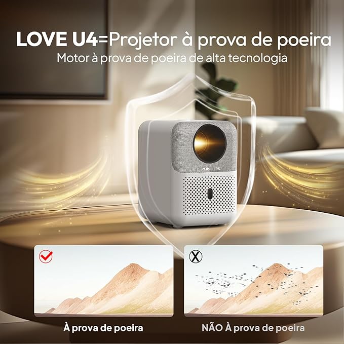 Projetor 4K 1080P Android WI-FI Smart Mini Home Theater