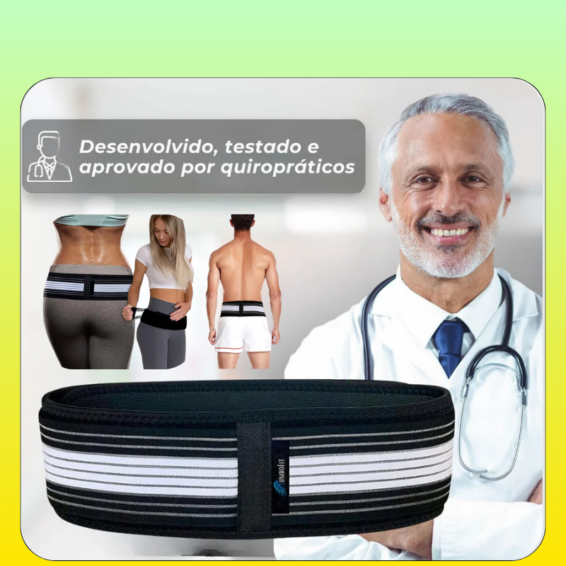 ÚLTIMAS UNIDADES! Cinto ajustável para dores na lombar, quadril, hérnia de disco e ciática