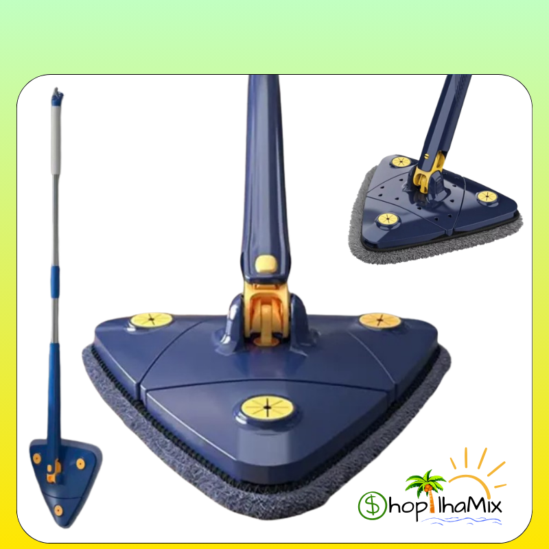 Mop 360 Rodo Esfregão de Limpeza Extensível e Giratório