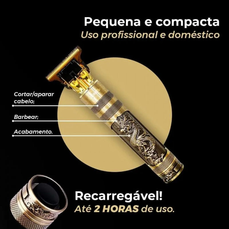 Máquina profissional de barbear e cortar cabelo, recarregável e sem fio - ÚLTIMAS UNIDADES!
