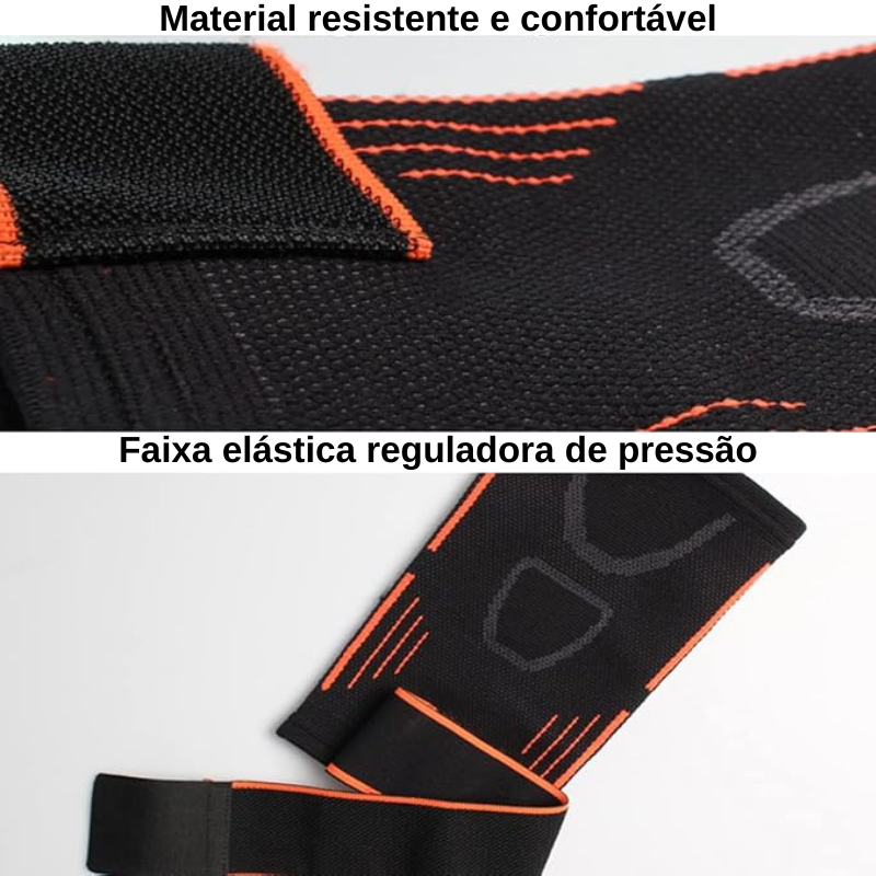 Cotoveleira de compressão ortopédica com faixa elástica ajustável