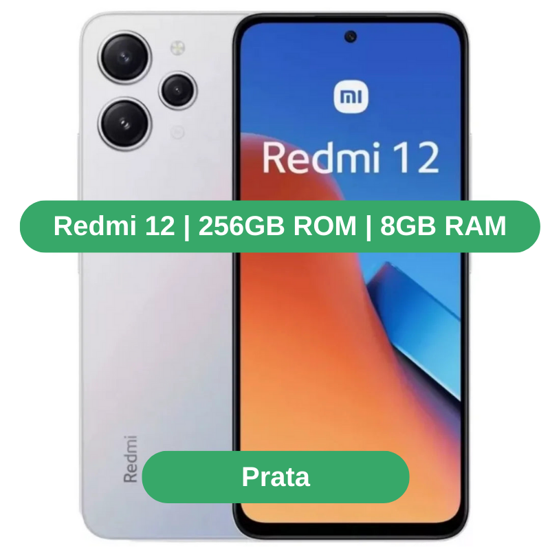 Celular Xiaomi Redmi 12 | 256GB ROM | 8GB RAM | Câmera 18MP
