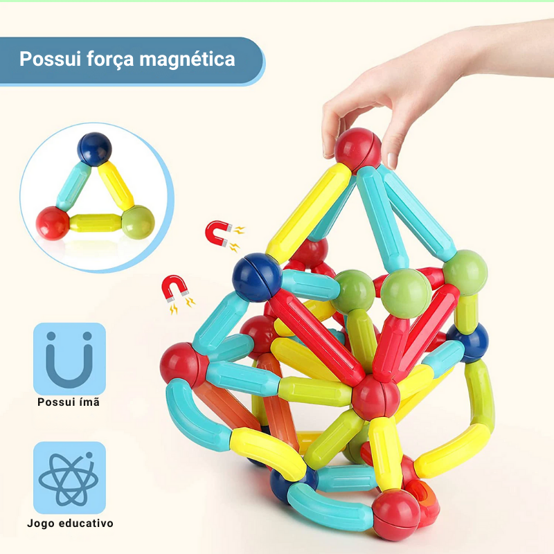 Conjunto de blocos magnéticos de construção - ÚLTIMAS UNIDADES!