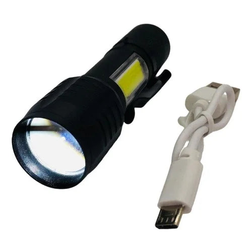 Minilanterna de LED portátil e recarregável com 3 funções
