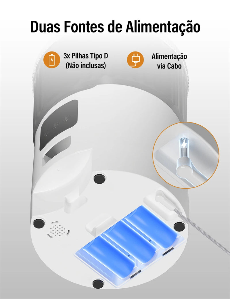 Alimentador automático de 4L para animais de estimação, com microfone e temporizador